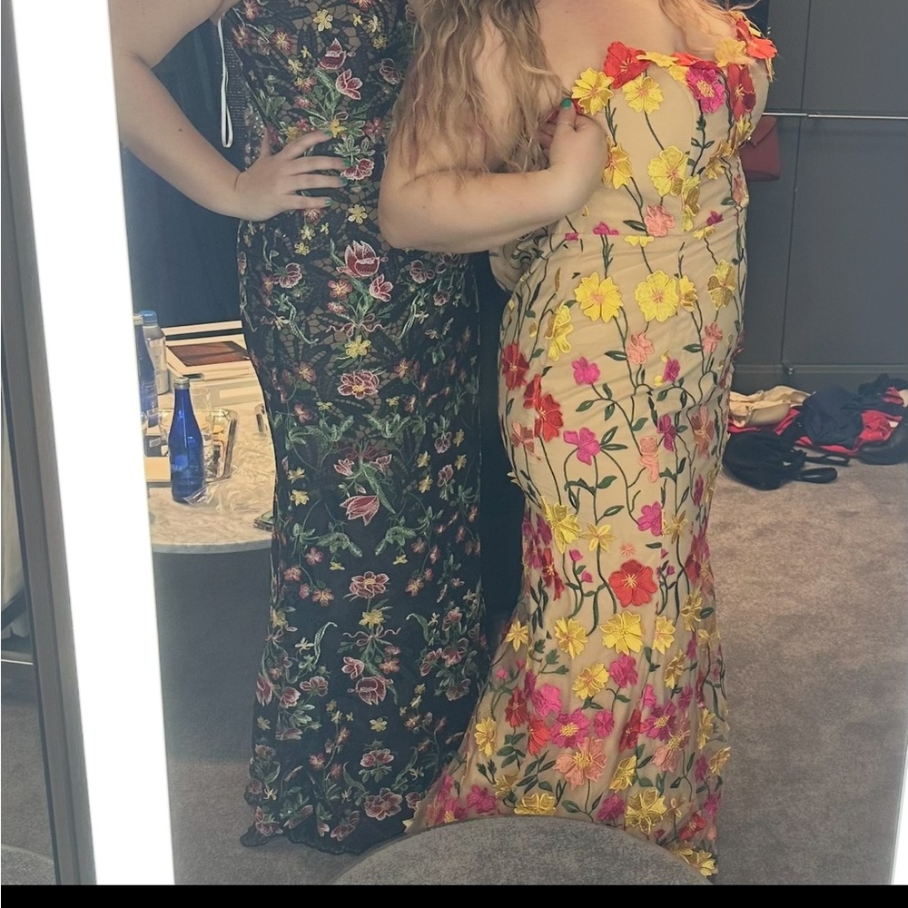 Arlene Embroidered Floral Evening Gown from Saks - Picture 6 of 10